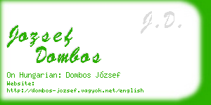 jozsef dombos business card