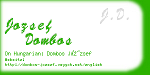 jozsef dombos business card